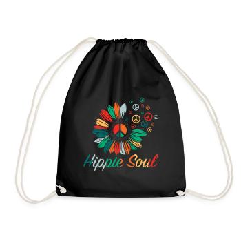 Peace World Peace Gift Idea T-shirt - Drawstring Bag - black - Front