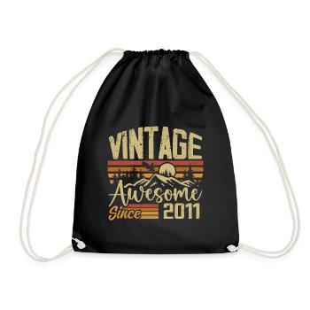 Vintage 2011 Rétro Cadeau D’anniversaire 2011 - Sac de sport léger - noir - Devant