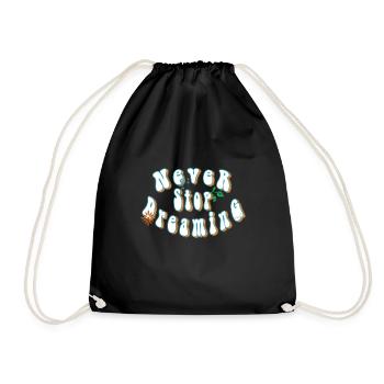 Never stop dreaming - Sac de sport léger - noir - Devant