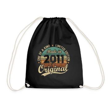 Vintage Rétro Cadeau D’anniversaire 2011 Vintage - Sac de sport léger - noir - Devant