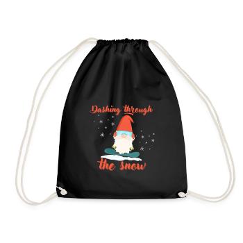 Snowboard Hiver Fun Gnome Snowboarder Cadeau - Sac de sport léger - noir - Devant