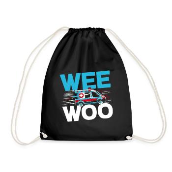 Wee Woo Ambulancier Ambulanciers Paramédicaux EMS Paramedic - Sac de sport léger - noir - Devant