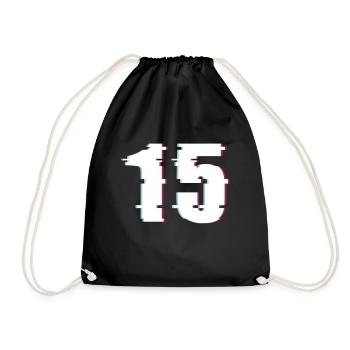 15 Quinze Nombre Effet Nombre Déformé - Sac de sport léger - noir - Devant