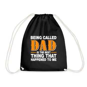 Being Called Dad Funny Father's Day - Drawstring Bag - black - Front
