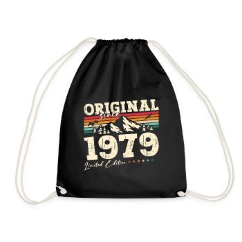 45th Birthday Original 1979 Vintage 1979 - Drawstring Bag - black - Front