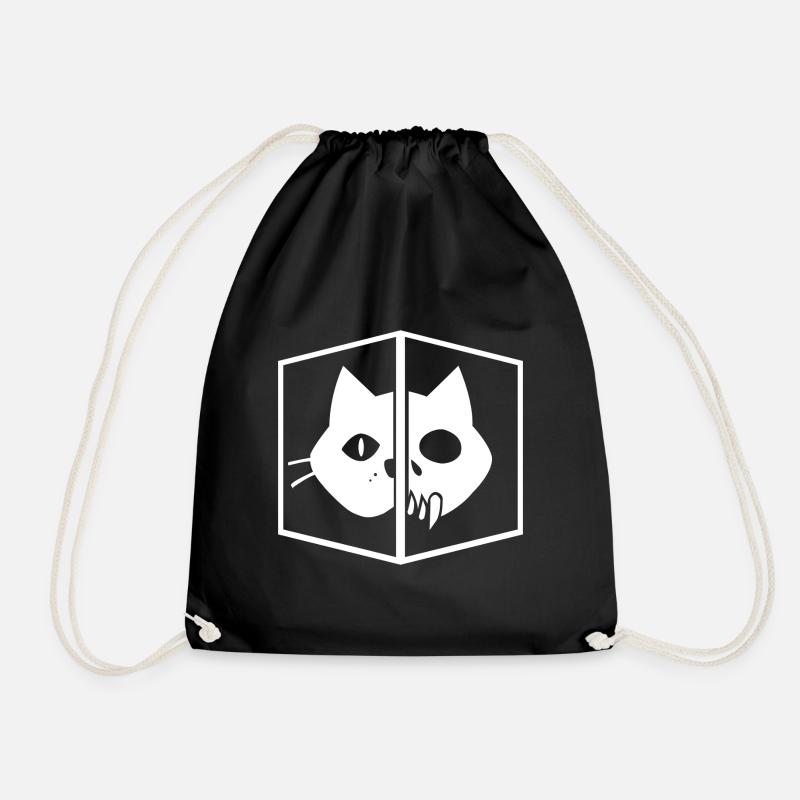 Schrödinger's Cat - Drawstring Bag - black
