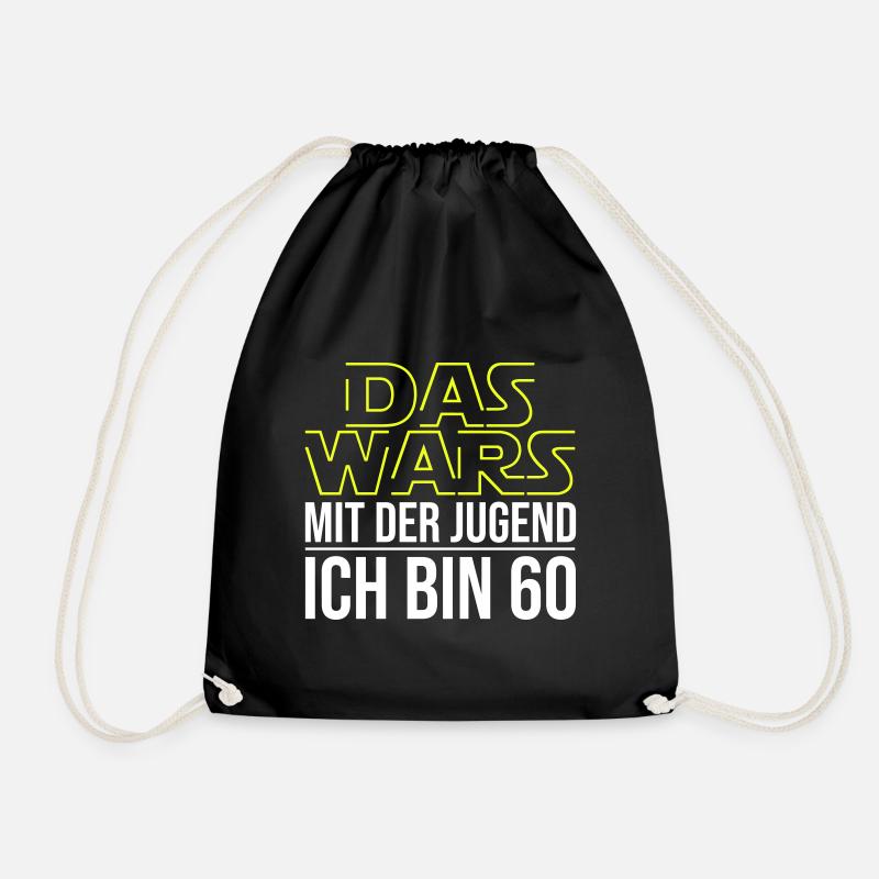 Das Wars mit der Jugend ich bin 60 - Turnbeutel - Schwarz