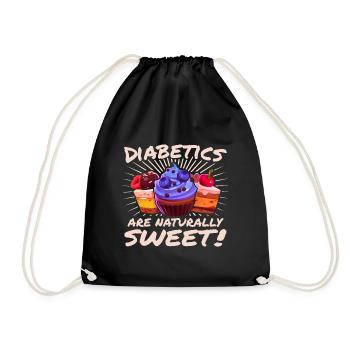Diabetics Naturally Sweet Diabetes Awareness Tees - Sac de sport léger - noir - Devant