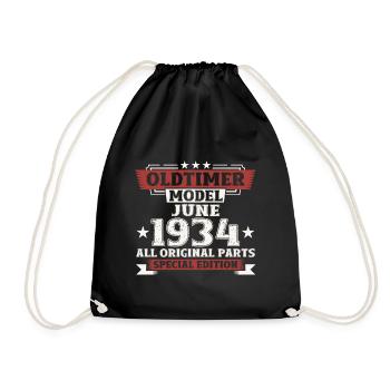 Millésime Juin 1934 Millésime 1934 Anniversaire 1934 - Sac de sport léger - noir - Devant
