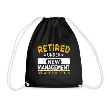 Retirement Retired funny saying Grandpa - Drawstring Bag - black - Front