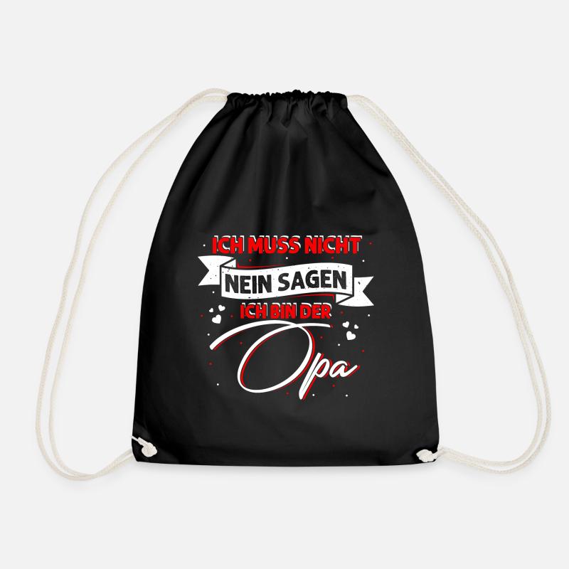 Lustiges Opa Geschenk - Turnbeutel - Schwarz
