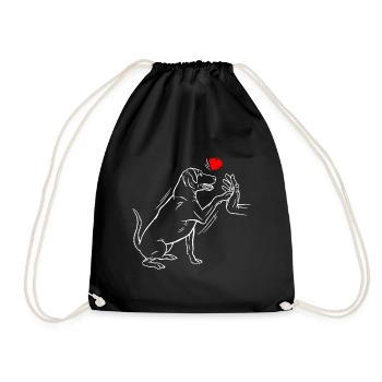 Labrador Retriever Labradors Black Lab Dad Mom Ret - Drawstring Bag - black - Front