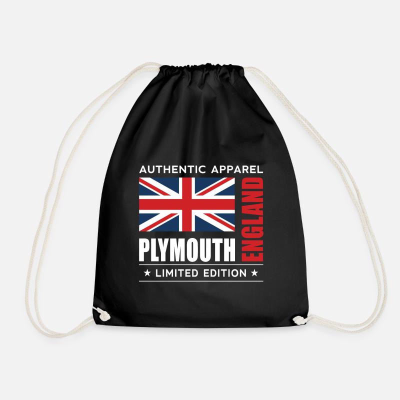 Plymouth - Drawstring Bag - black