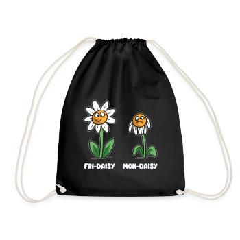 Life of a daisy Mon-Daisy Fri-Daisy - Drawstring Bag - black - Front