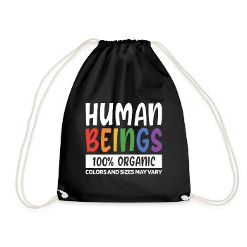 Human Beings 100% Organic Colors And Sizes May Var - Turnbeutel - Schwarz - Vorne