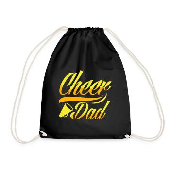 Cheer Dad Cheerleading Cheerleader Cheerdance Gymn - Turnbeutel - Schwarz - Vorne