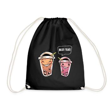 Besties Graphic Tea Lover Tea Drinker Tea Brewing - Turnbeutel - Schwarz - Vorne