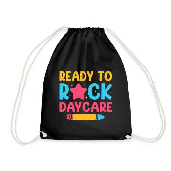 Ready To Rock Daycare Babysitter Daycare Provider - Turnbeutel - Schwarz - Vorne