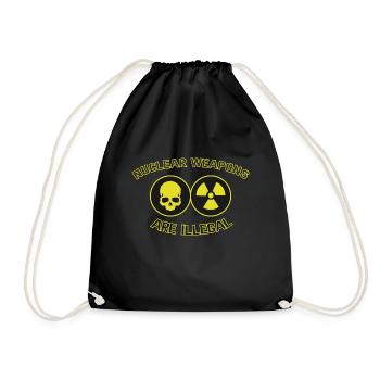 Nuclear Weapons Are Illegal - Drawstring Bag - black - Front