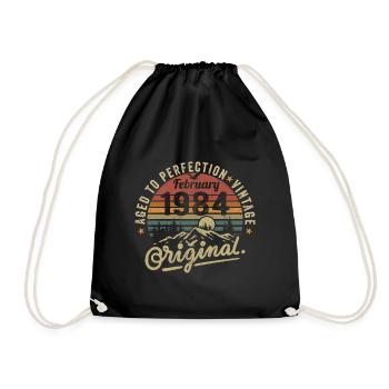 Février 1984 - Février 1984 Anniversaire Février 1984 - Sac de sport léger - noir - Devant