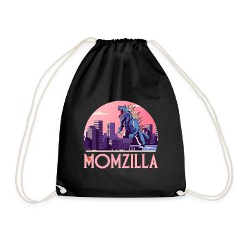 Mother's Day Print - MOMZILLA. - Drawstring Bag - black - Front