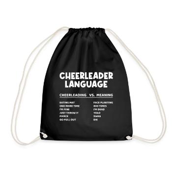 Cheerleader Language Cheerleading Cheerdance Danci - Turnbeutel - Schwarz - Vorne