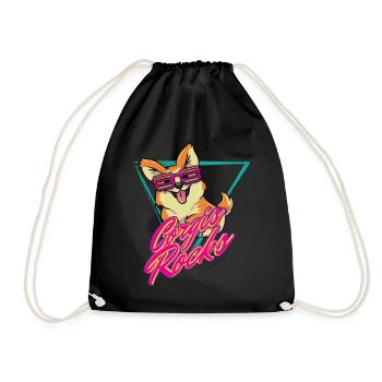 Welsh Corgi Pembroke - Drawstring Bag - black - Front