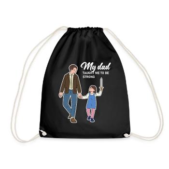 Design de fille de la fête des pères - Sac de sport léger - noir - Devant