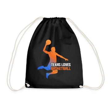 Texas basketball design for proud Texas fans - Drawstring Bag - black - Front