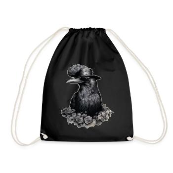 Corbeau steampunk - Sac de sport léger - noir - Devant