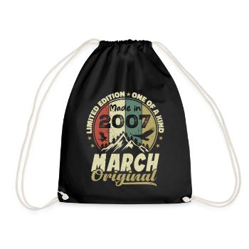 March 2007 Birthday Gift Limited Edition - Drawstring Bag - black - Front