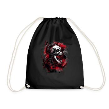 Heavy Metal Skull - Turnbeutel - Schwarz - Vorne
