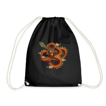 Red Dragon - Drawstring Bag - black - Front