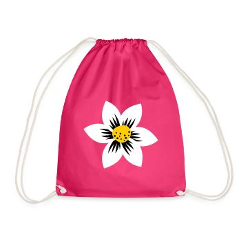 Flower power - Drawstring Bag - fuchsia - Front