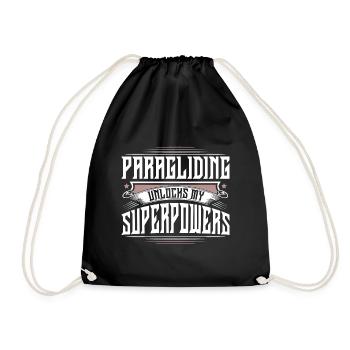 Paragliding Unlocks My Superpowers Paraglider Para - Turnbeutel - Schwarz - Vorne