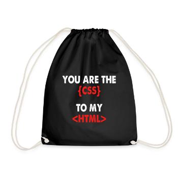 Program - Drawstring Bag - black - Front