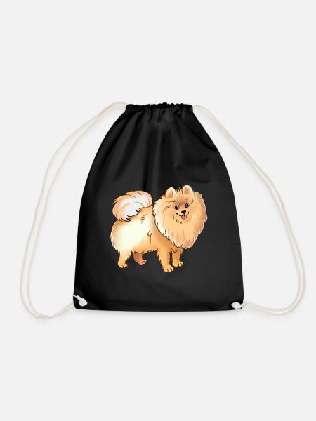 Pomeranian - Drawstring Bag - black