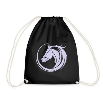 Cheval Tête d’équitation Équitation Sport équestre Cavalier Tribal - Sac de sport léger - noir - Devant