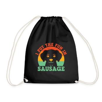 J’ai mis le plaisir dans l’amoureux des chiens de saucisse teckel Wiene - Sac de sport léger - noir - Devant