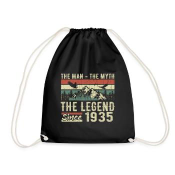 Retro 1935 Vintage - Cadeau D’anniversaire 1935 - Sac de sport léger - noir - Devant