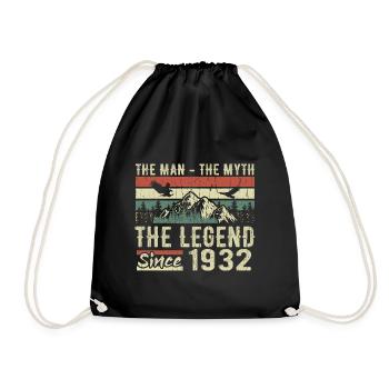 Retro 1932 Vintage - Cadeau D’anniversaire 1932 - Sac de sport léger - noir - Devant