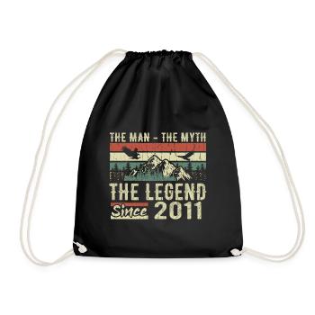 Retro 2011 Vintage - Cadeau D’anniversaire 2011 - Sac de sport léger - noir - Devant