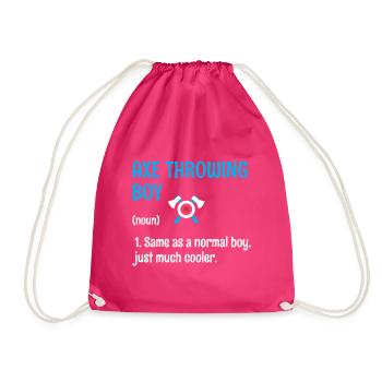 Axt Werfen Junge Definition Ziel Beilwerfer - Turnbeutel - Fuchsia - Vorne