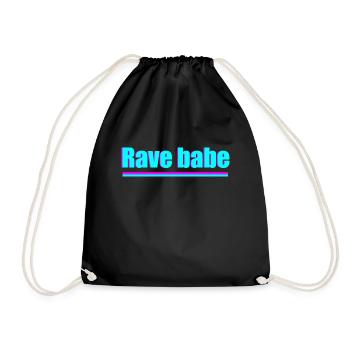 Rave babe - Drawstring Bag - black - Front