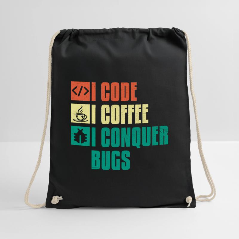 Café Codage Programmeur Codeur Développeur Nerd Coff Sac de sport léger