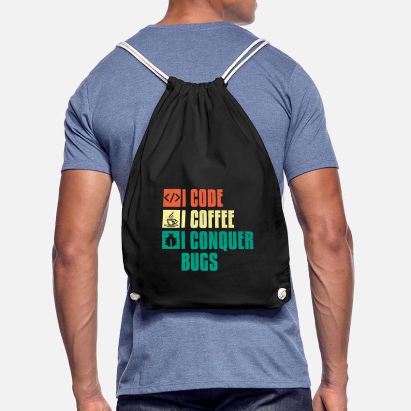 Café Codage Programmeur Codeur Développeur Nerd Coff Sac de sport léger
