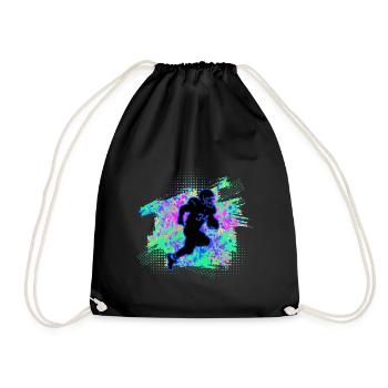 American football - Drawstring Bag - black - Front