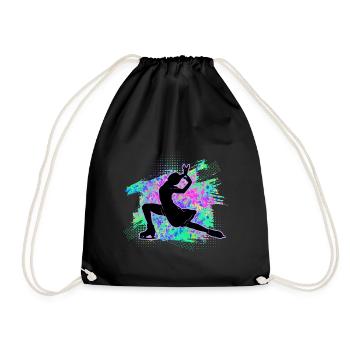skating - Drawstring Bag - black - Front