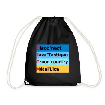 Jeux de mots musicale - Sac de sport léger - noir - Devant