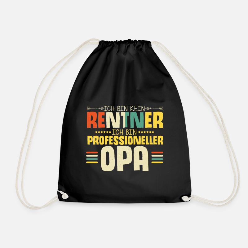 Lustiges Opa Geschenk - Turnbeutel - Schwarz